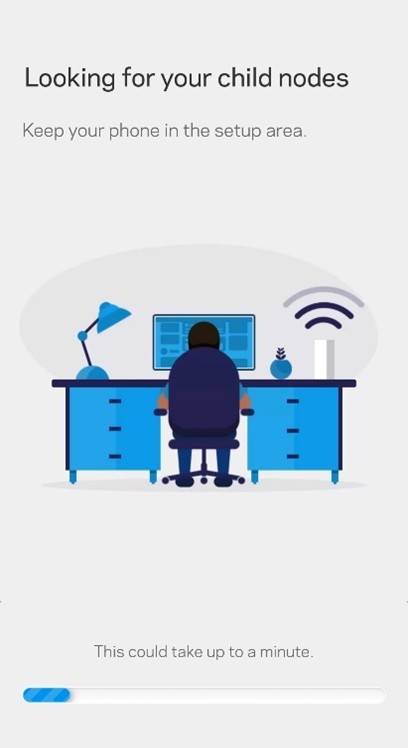 search for new wi-fi extender nodes on the Linksys app