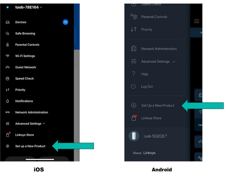 set up new mesh extender in the Linksys app on Android and iOS