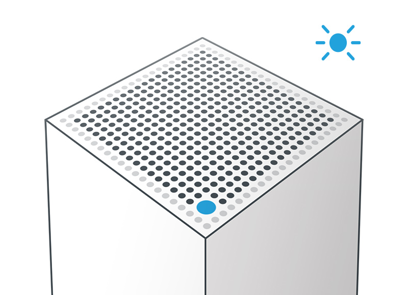 mesh extender pairing complete when the light is solid blue