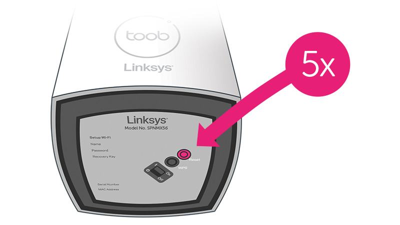 resetting a Linksys router